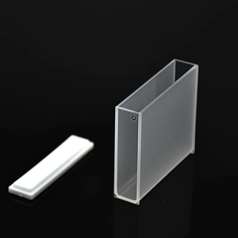 Кварцевая кювета (жидкости клетки образца) поглощение 40 мм измерения отраженного