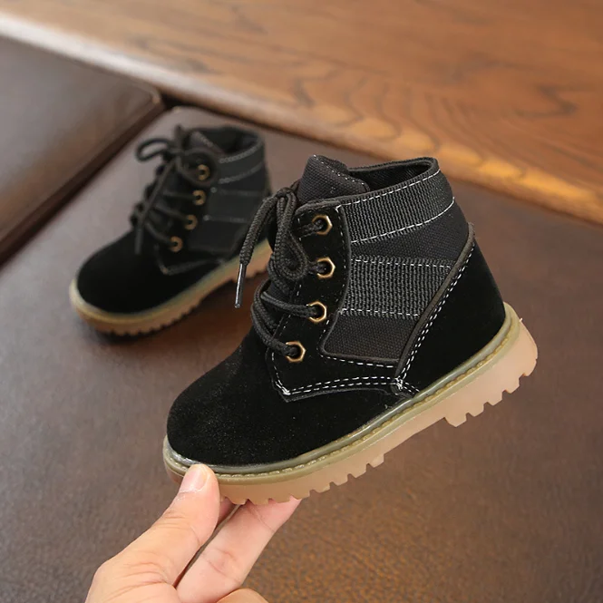 Новые тонкие ботинки для мальчиков и девочек Детские Ботинки Martin в пустыне