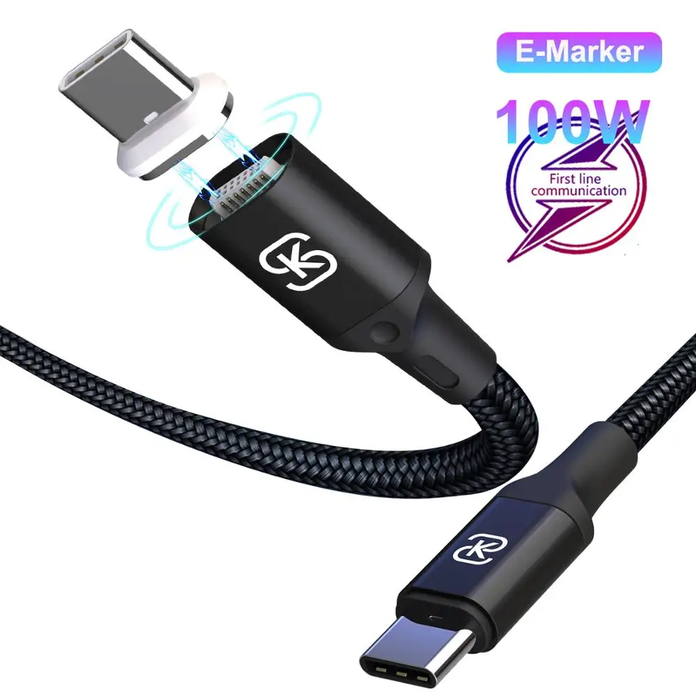 SIKAI Магнитный PD кабель usb type C для Macbook Pro huawei Xiaomi 5A 20V 100W 1 8 M быстрое зарядное