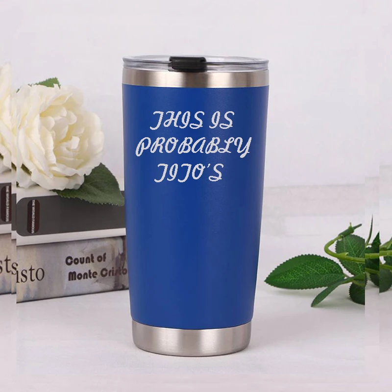

20oz Tumbler Double-Wall Insulated Vacuum Flask Custom Logo ''Tito's'' Stainless Steel Water Bottles Thermos Christmas Gift