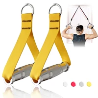 exercise gym metal handles grip heavy duty workout cable machine attachment resistance band pull down home fitness accessories