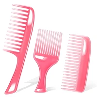3pcs detangler hair brush wide teeth comb smooth hair pick comb shower comb detangling hairbrush for curly dry wet long hair
