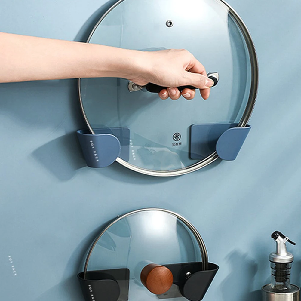 

Simple Pot Cover Rack Wall-mounted Household Non-punch Multifunctional Pot Cover Shelf Kitchen Storage Saucer Rack