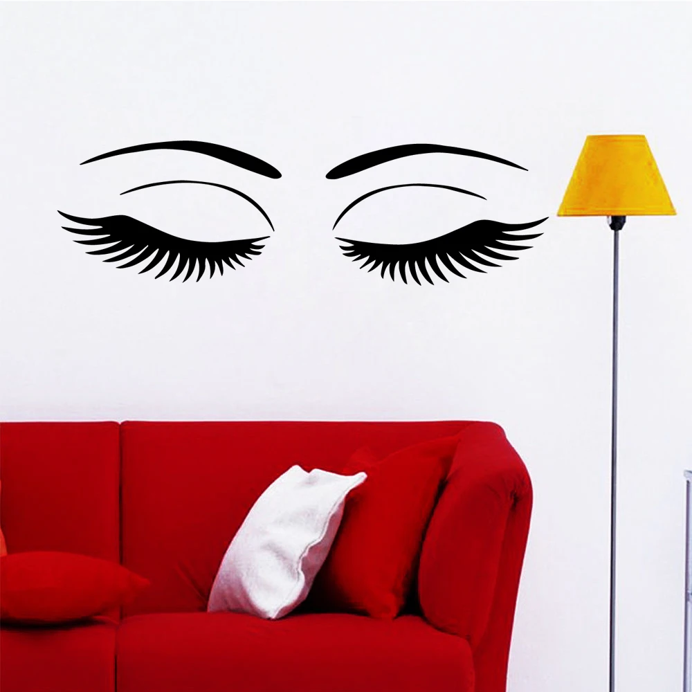Новые Настенные стикеры в виде глаз для салона красоты настенные наклейки