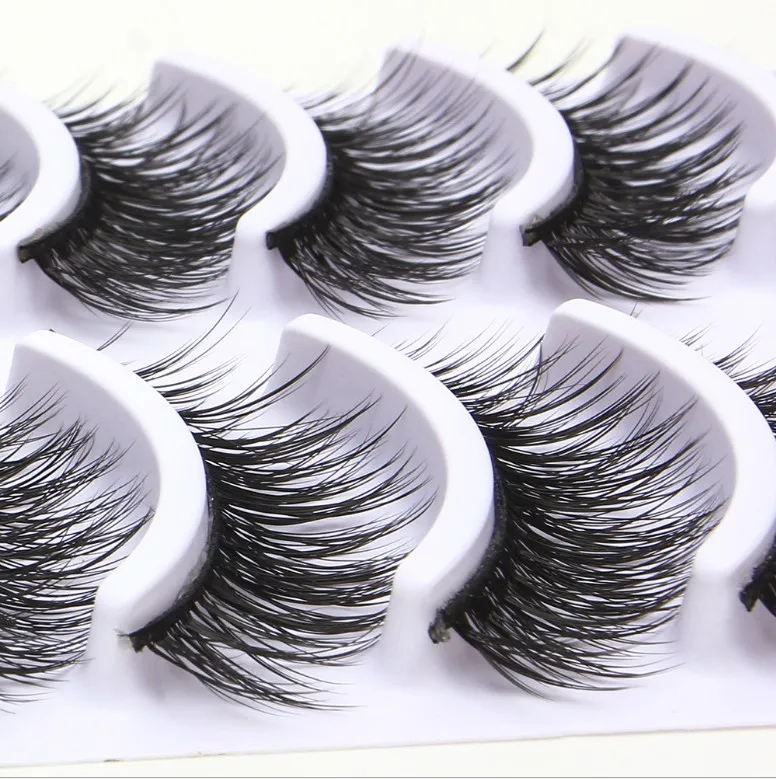 Натуральные накладные Искусственные ресницы 10 пар длинный макияж 3 D норковые для