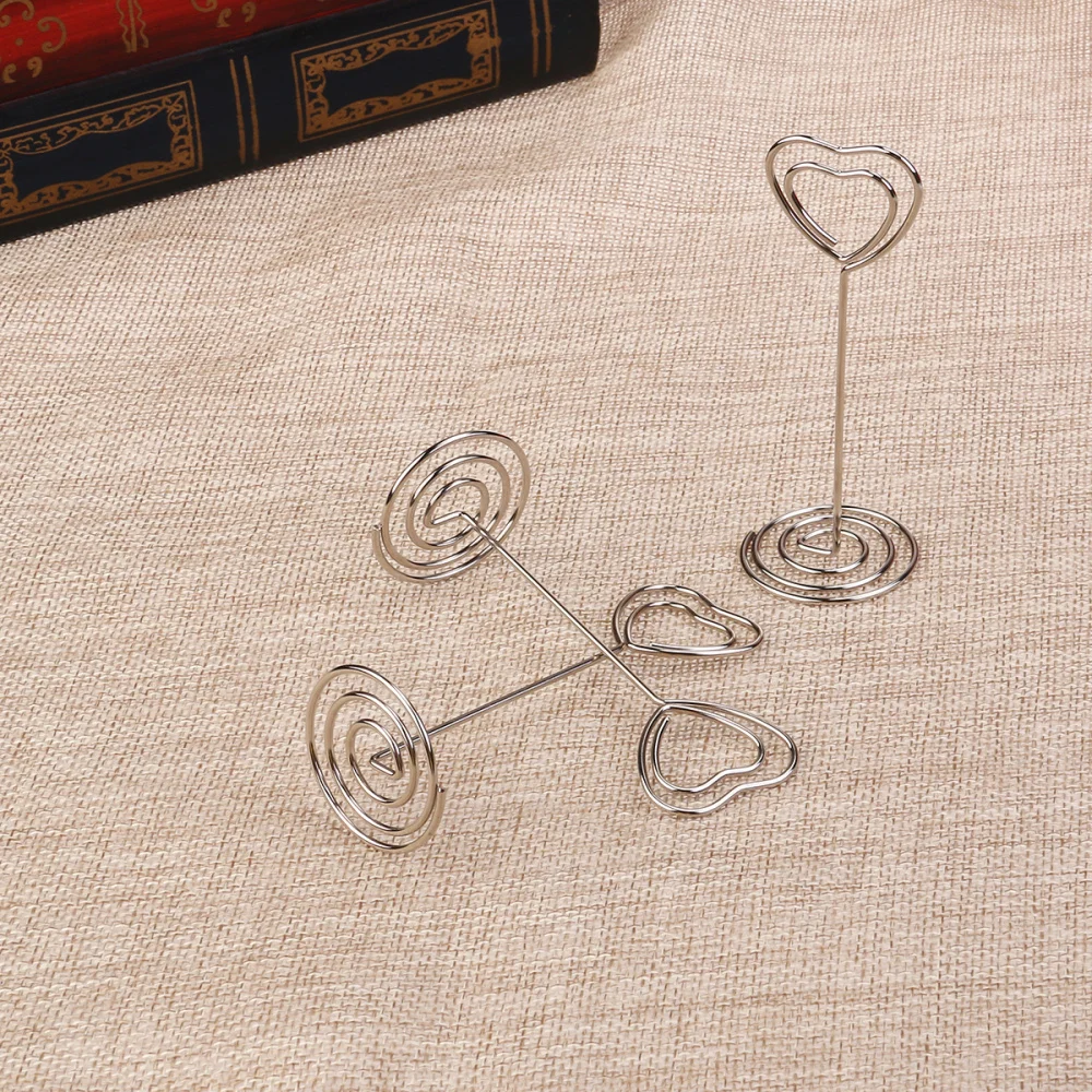 

10pcs Place Holder Heart Shape Wedding Party Favor Clips (Silver)