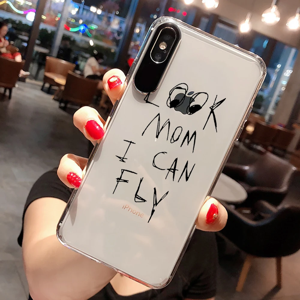 Чехол для iphone 11 12 ProMax SE X 7 XS XR Astroworld прозрачный с надписью я могу летать | Мобильные