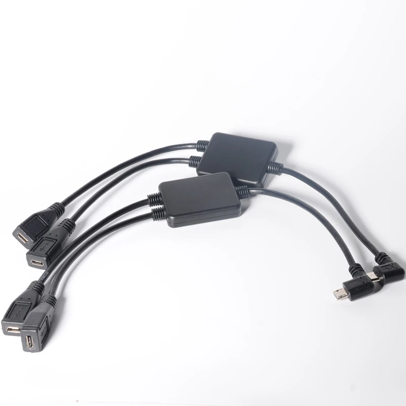 30 см 2 в 1 Micro USB 0 Удлинительный кабель правый и левый угол micro male female зарядный Y
