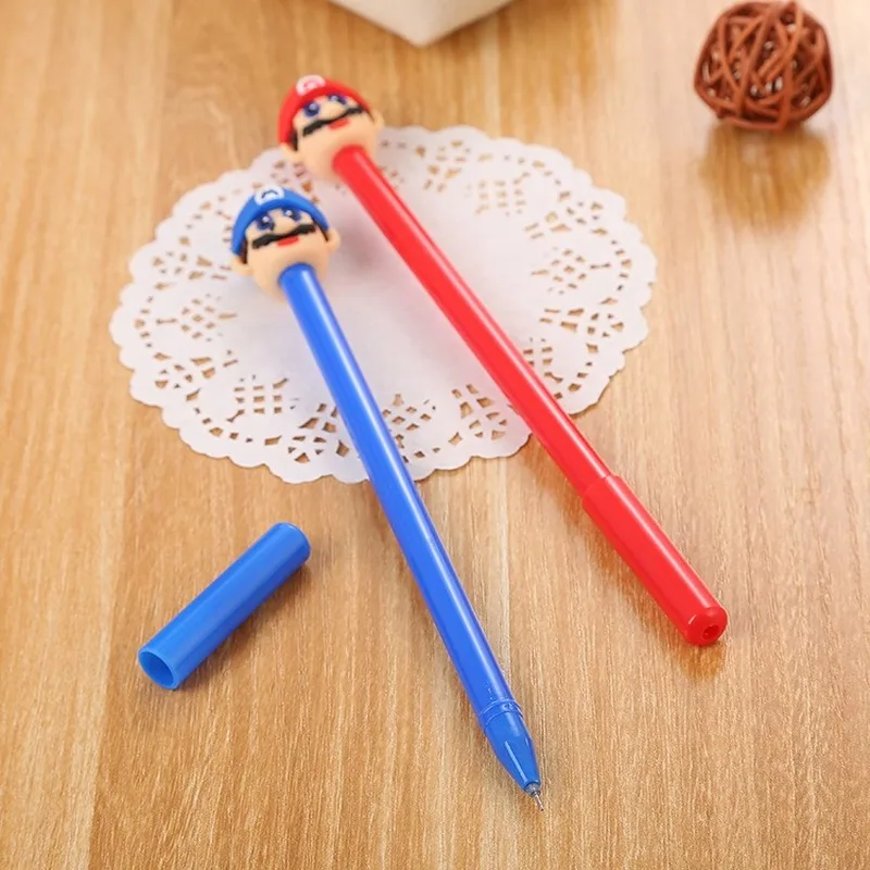 20pcs Neutral Pen Creative Beard Gel Pens Set Cartoon Silicone Head Office Supplies Kawaii Learning Stationery Wholesale