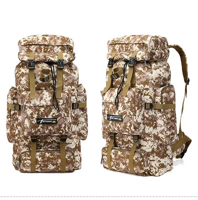 desert digital 70L водонепроницаемый спортивный рюкзак спортивный камуфляж военный Молл тактический рюкзак для путешествий Пешие прогулки альпинистская сумка Mochila - Цвет: desert digital