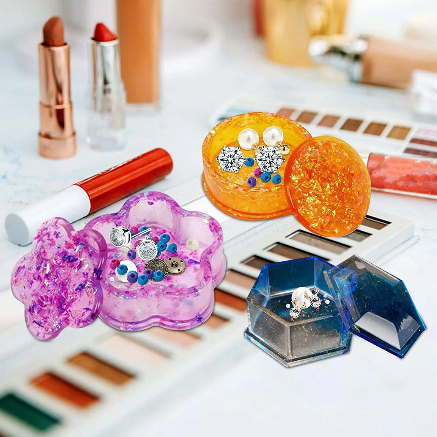 Силиконовая форма из смолы коробка для литья ювелирных изделий сделай сам