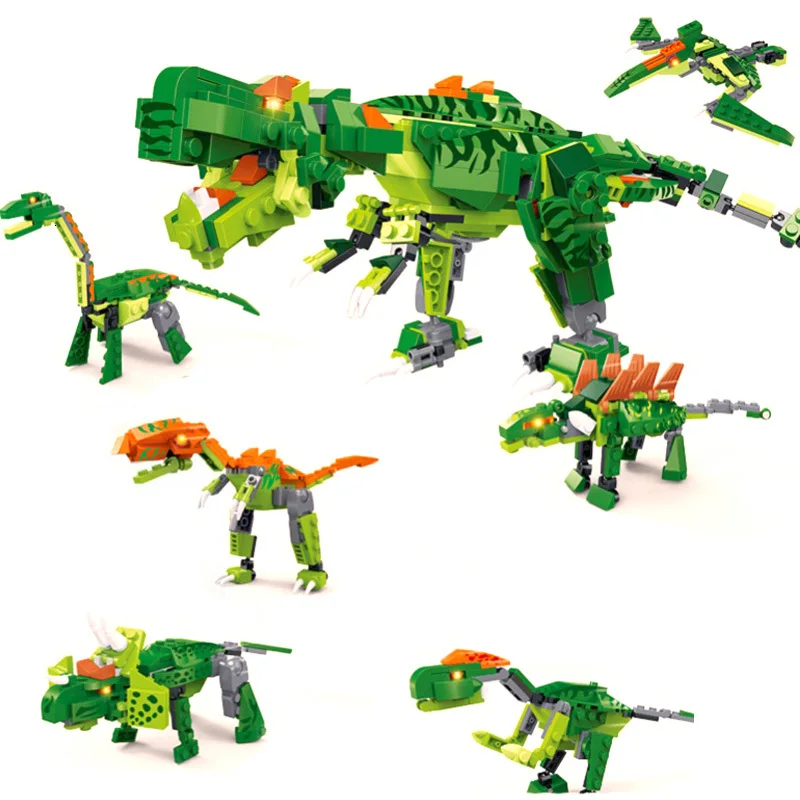 GuDi Compatible Jurassic World Dinosaur Mech Building Blocks Tyrannosaurus Park Kids Toys Dino Ets Car Movie | Игрушки и хобби
