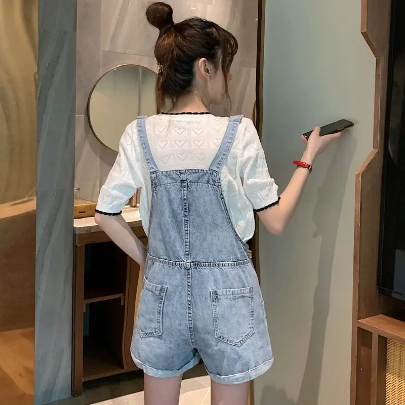Женский джинсовый комбинезон летние комбинезоны из джинсовой ткани женские