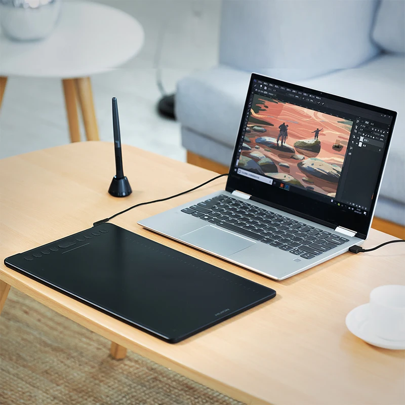 HUION H1161 графический планшет для рисования поддержка наклона цифровой планшет поддержка наклона на 8192 уровень с ручкой без аккумулятора стилус с перчаткой