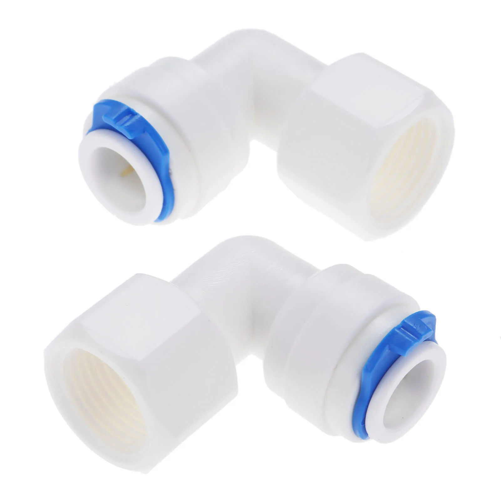 

2Pcs RO Water Fitting Elbow 3/8" OD Hose 3/8" BSP Female Thread Plastic Pipe Quick Osmose Reversa Aquario Connector