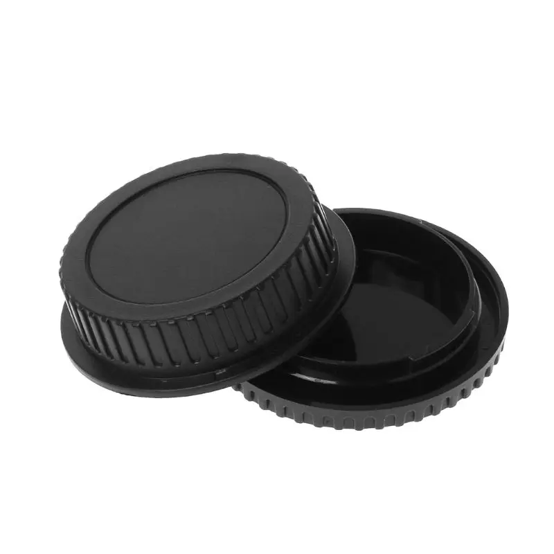 

Rear Lens Body Cap Camera Cover Set Dust Screw Mount Protection Plastic Black Replacement for Canon EOS EF EFS 5DII 6D S19 19