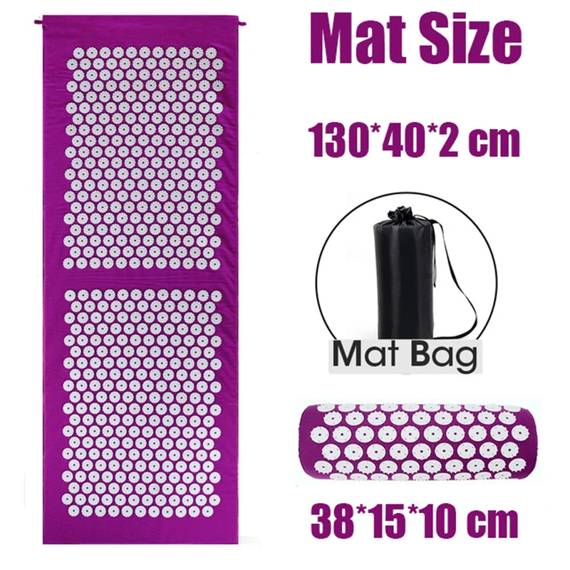 

Massage Cushion For Back Neck Acupressure Massager Mat Pad Pillow With Needles Yoga Kuznetsov's Applicator Acupuncture Fitness