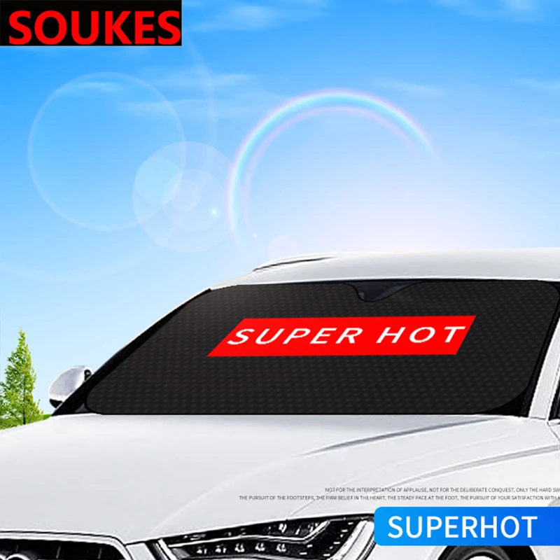 Cartoon Eyes Car Windshield Sunshade Cover For Seat Leon Lbiza Skoda Octavia a5 A7 2 Rapid Kodiaq Hyundai Accent Solaris | Автомобили и