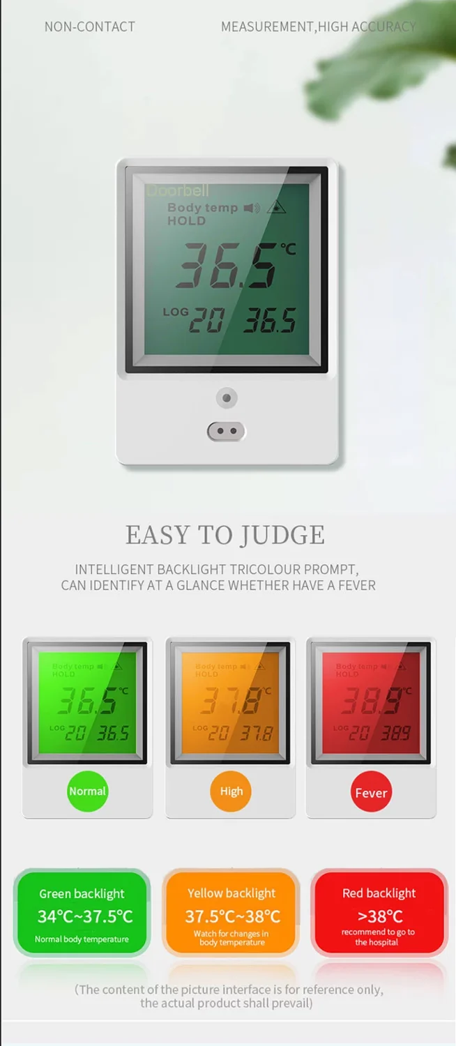Профессиональный Автоматический Бесконтактный термометр AI офисный для сада