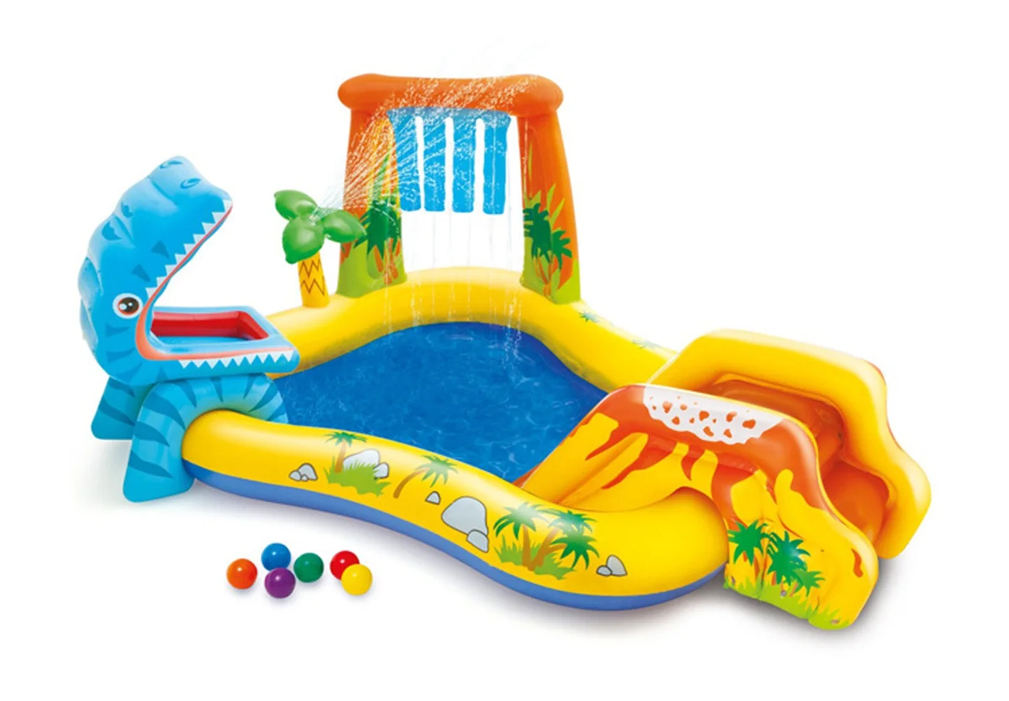 

Children Inflatable Pool Bathing Tub Home Outdoor Large Swimming Pool Inflatable Dinosaur Volcano Slide Park Pool For Kids