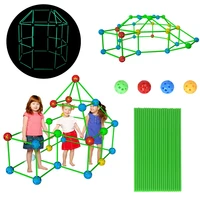 kids construction fort building castles tunnels tents kit diy 3d magination play house children toys glow in the dark