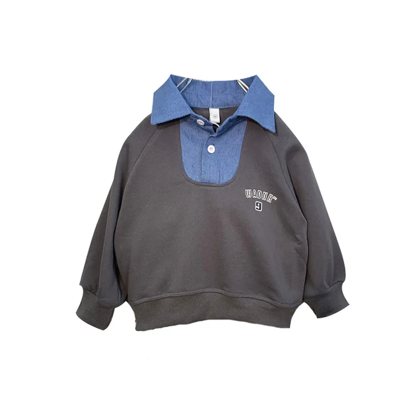

Lapel Spring Autumn Boys Sweatshirts Jacket Coat KidsOutwear Teenager Tops Costume Children Clothes Cotton High Quality
