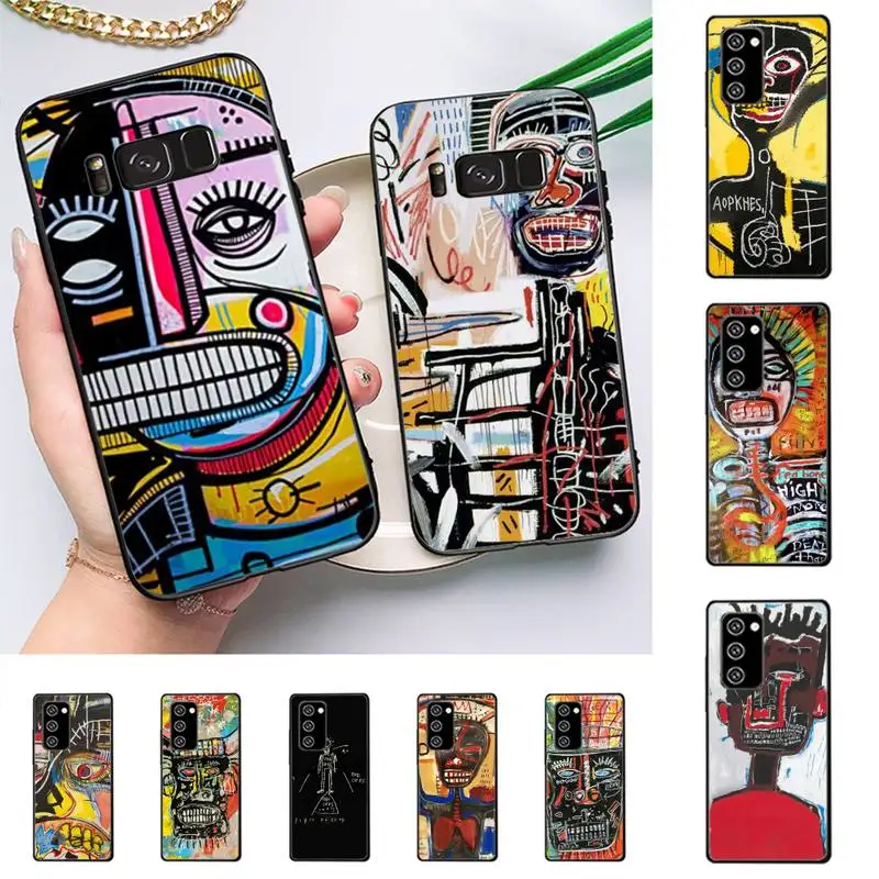 

Jean Michel Basquiat Art Graffiti Phone Case For Samsung Galaxy Note10Pro Note20ultra for note20 note10lite M30S Back Coque
