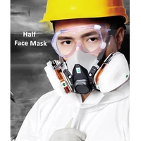 new 8 in 1 6200 gas respirator half face mask with cartridge protective glasses paint spray rubber fabric safety work decoration