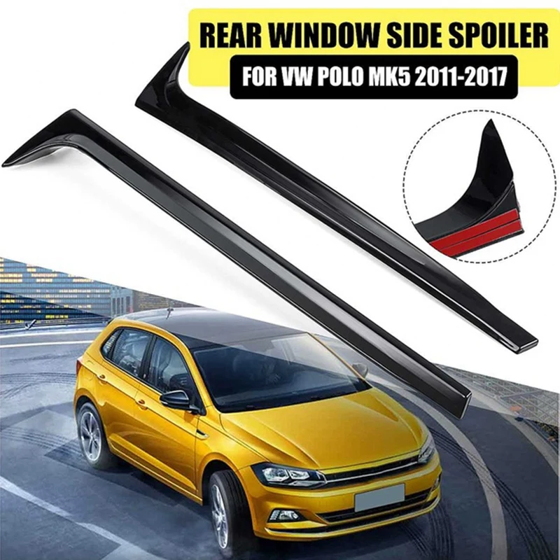 Блестящий черный спойлер для заднего стекла 1 пара обшивка боковых крыльев