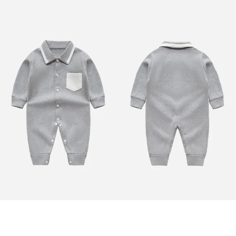 Рождественская Одежда для новорожденных хлопковый Детский комбинезон с