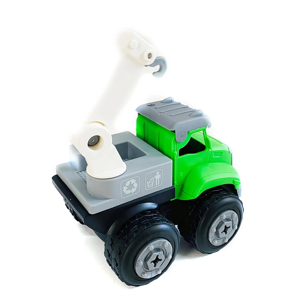 

Sanitation Engineering Vehicle Set DIY Sanitation Dump Truck Nut Disassembly Assembly Vehicle Set Education Toy Car Model Gift