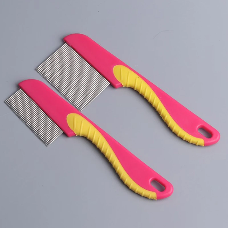 Расческа от вшей для домашних питомцев собак кошек из нержавеющей стали длинная