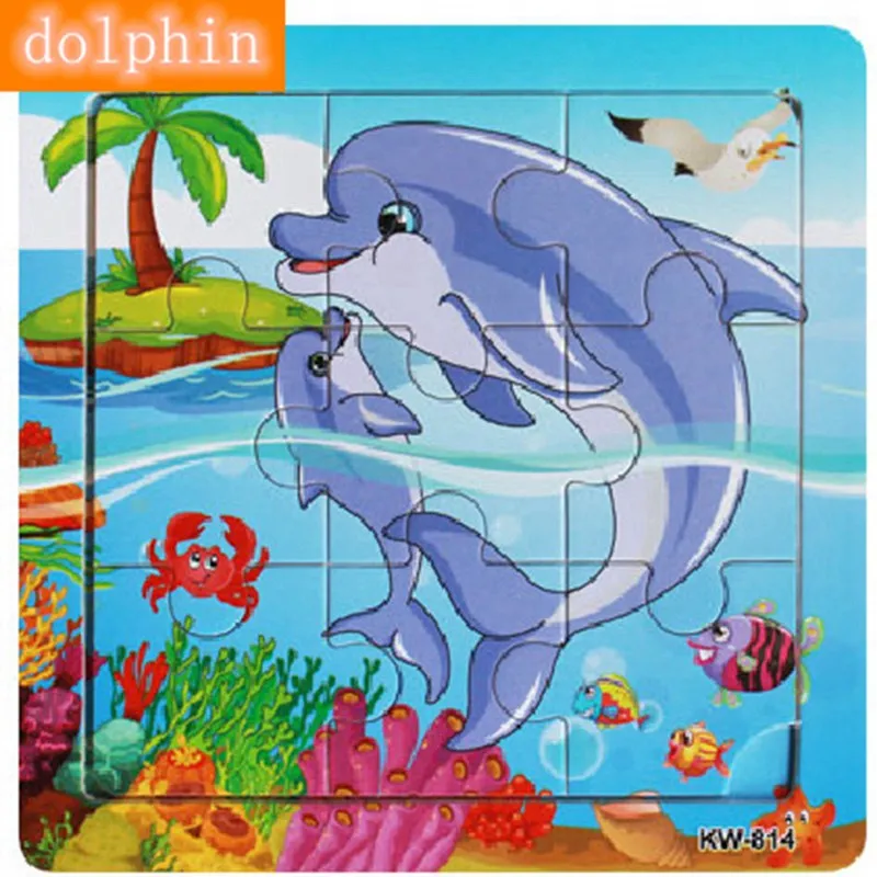 MP221 3D деревянные головоломки, игрушки для детей, Мультяшные пазлы с животными, Детские Игрушки для раннего развития, милые детские деревянные 3d пазлы, игрушки - Цвет: MP221