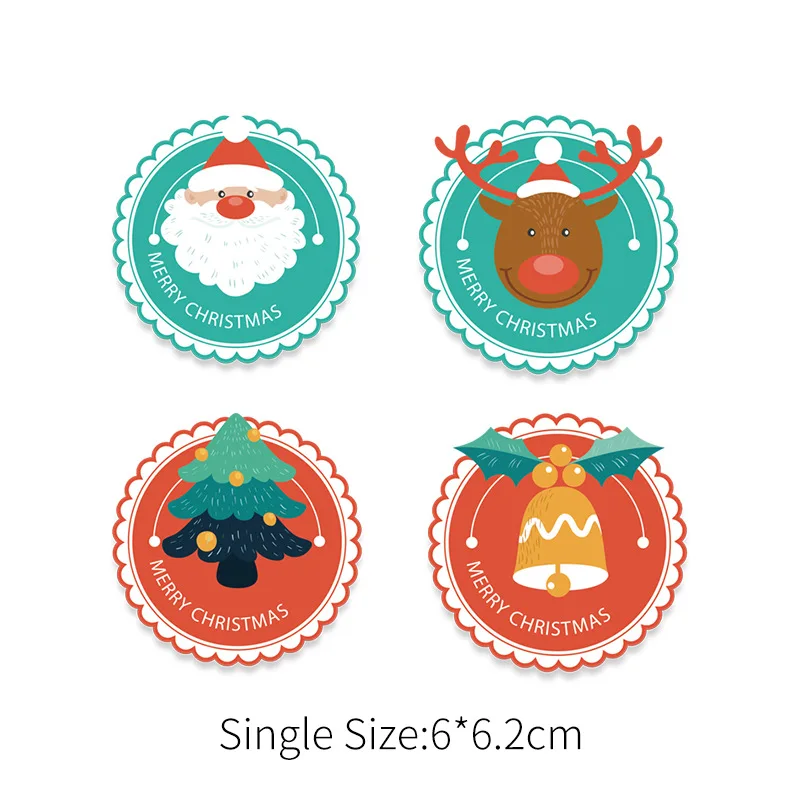 round stamp style Рождественская железная нашивка с теплопередачей, наклейка для одежды, железная наклейка на сумки, одежда Navidad, Декор - Цвет: round stamp style