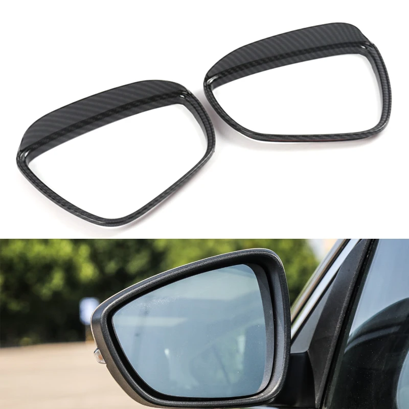 

Carbon Look Chrome for Ford Focus MK4 2019 2020 Side Rearview Mirror Rain Eyebrow Cover Trims Accessories
