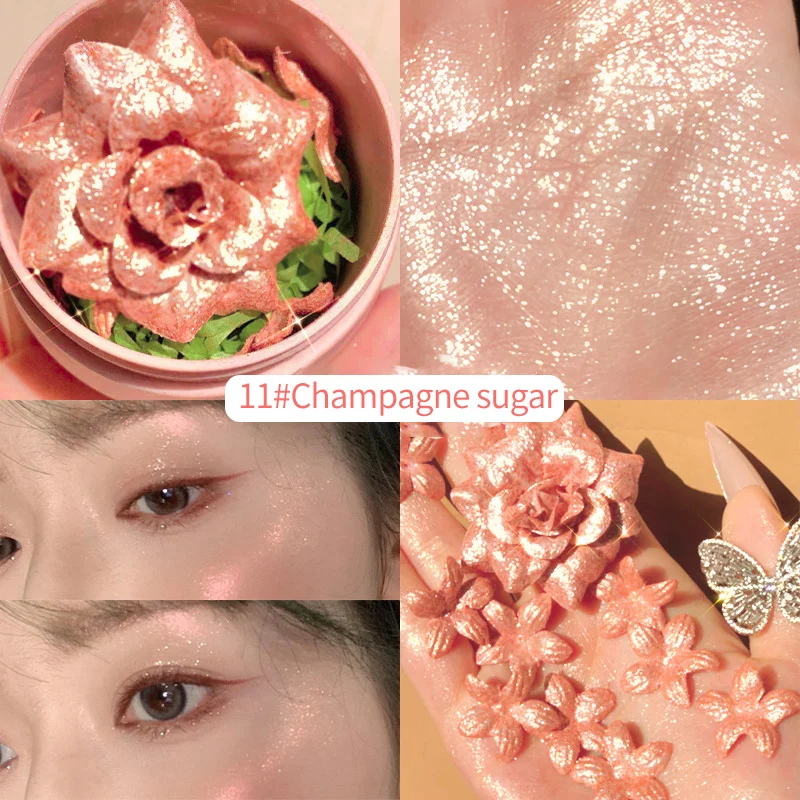 

JOmeel 2 Colors Highlighter Powder Glitter Palette Makeup Glow Face Contour Shimmer Illuminator Ginger Highlight Cosmetics