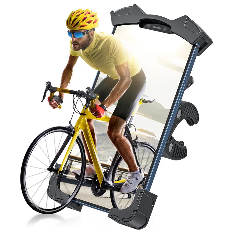 

Bike Phone Mount Universal Bicycle Cellphone Stand Holder Anti Shake Stable Cradle Clamp 360° Rotation for iPhone Smartphone GPS