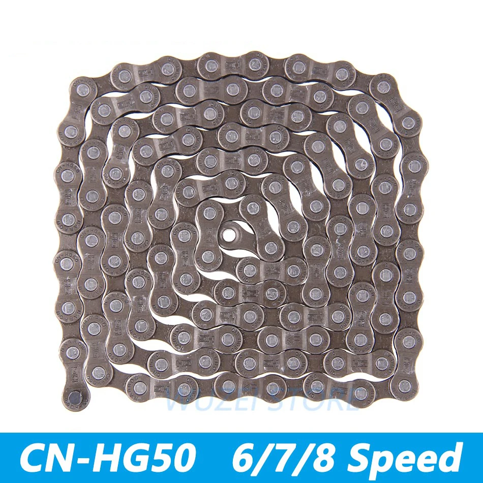 Велосипедная цепь 8 S HG50 6/7/8 скоростей движущаяся 112 л дорожная/горная