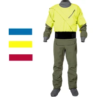 three layer waterproof latex cuff neoprene dry suit for kayak spearfishing scuba diving suit equipment