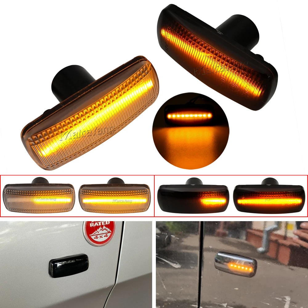 

For Jeep compass Grand Cherokee Chrysler 200 300C Dodge Avenger Lancia Flavia Dynamic LED Side Marker Turn Signal Lights