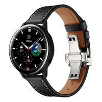 leather strap for samsung galaxy watch 4classic 46mm 42mm watch4 44mm 40mm band watch band wristband correa wrist straps