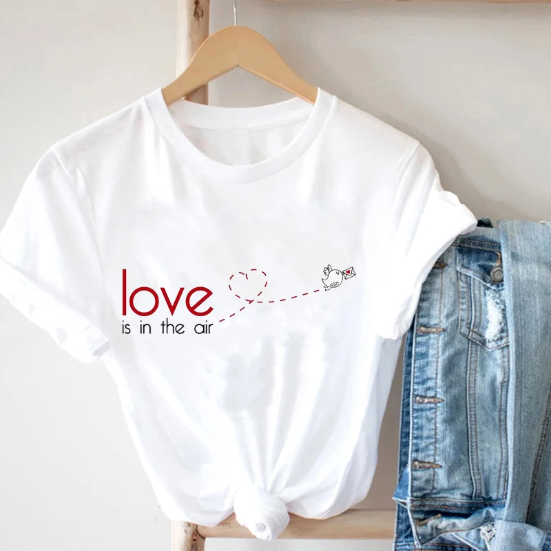 

Fashion Summer T Shirt 2000s Alternative Clothing Heart Envelope Graphic Tee Shirts Alphabet Letter LOVE T-Shirts For Women