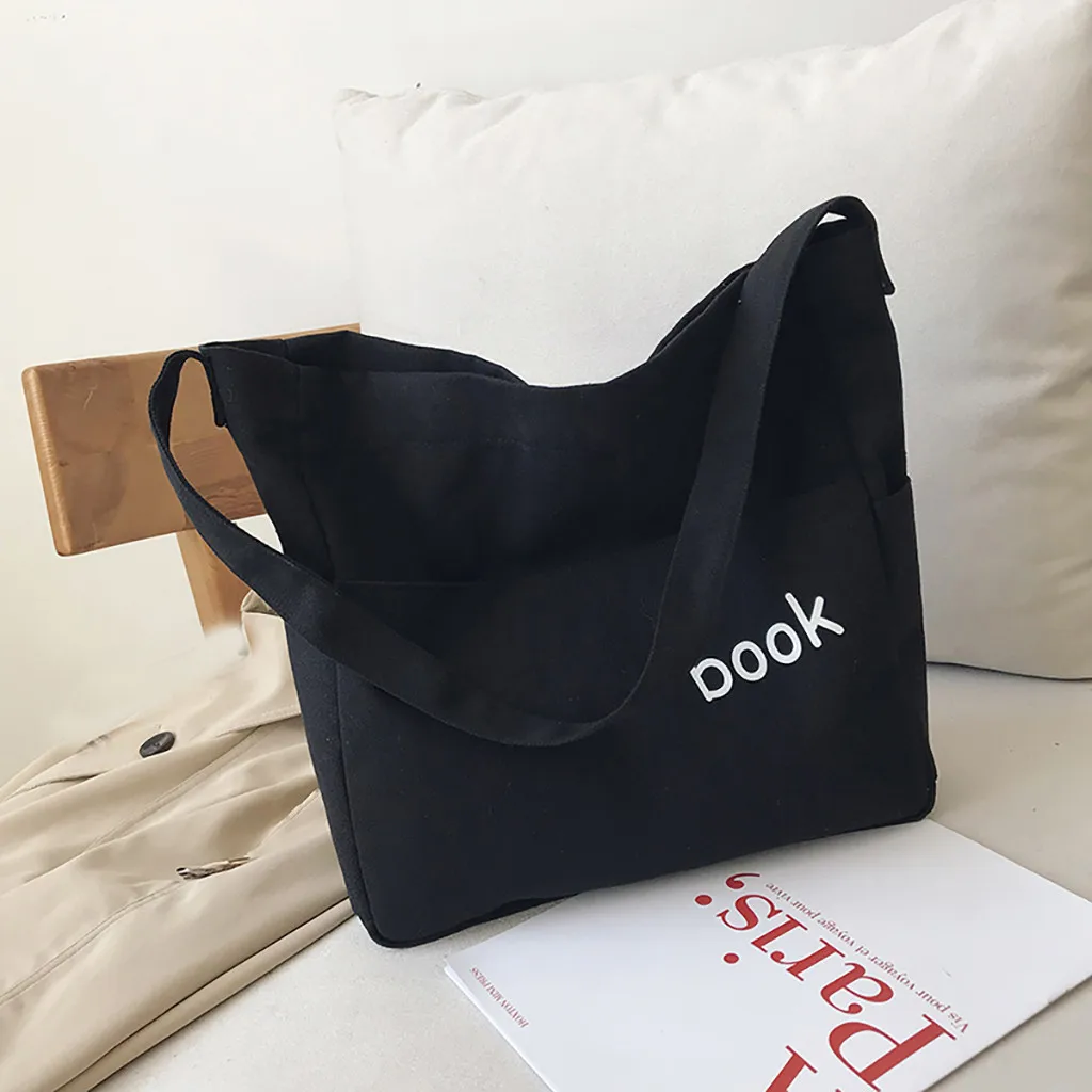 Женская модная Холщовая Сумка для писем плотная большой вместимости белая