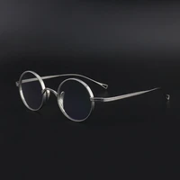 vintage men pure titanium eyeglasses frame unisex round luxury brand glasses frame women optical myopia prescription eyewear