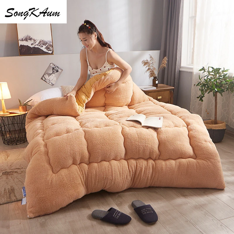 Теплое одеяло SongKAum из овечьей шерсти пододеяльники высокого качества утепленные