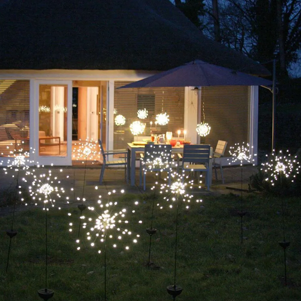 

Solar Light Outdoor Fireworks Shape Lights with 90/150 LEDs Garden Lights Pathway Fairy LED Suit for Garden Fence Patio Garage