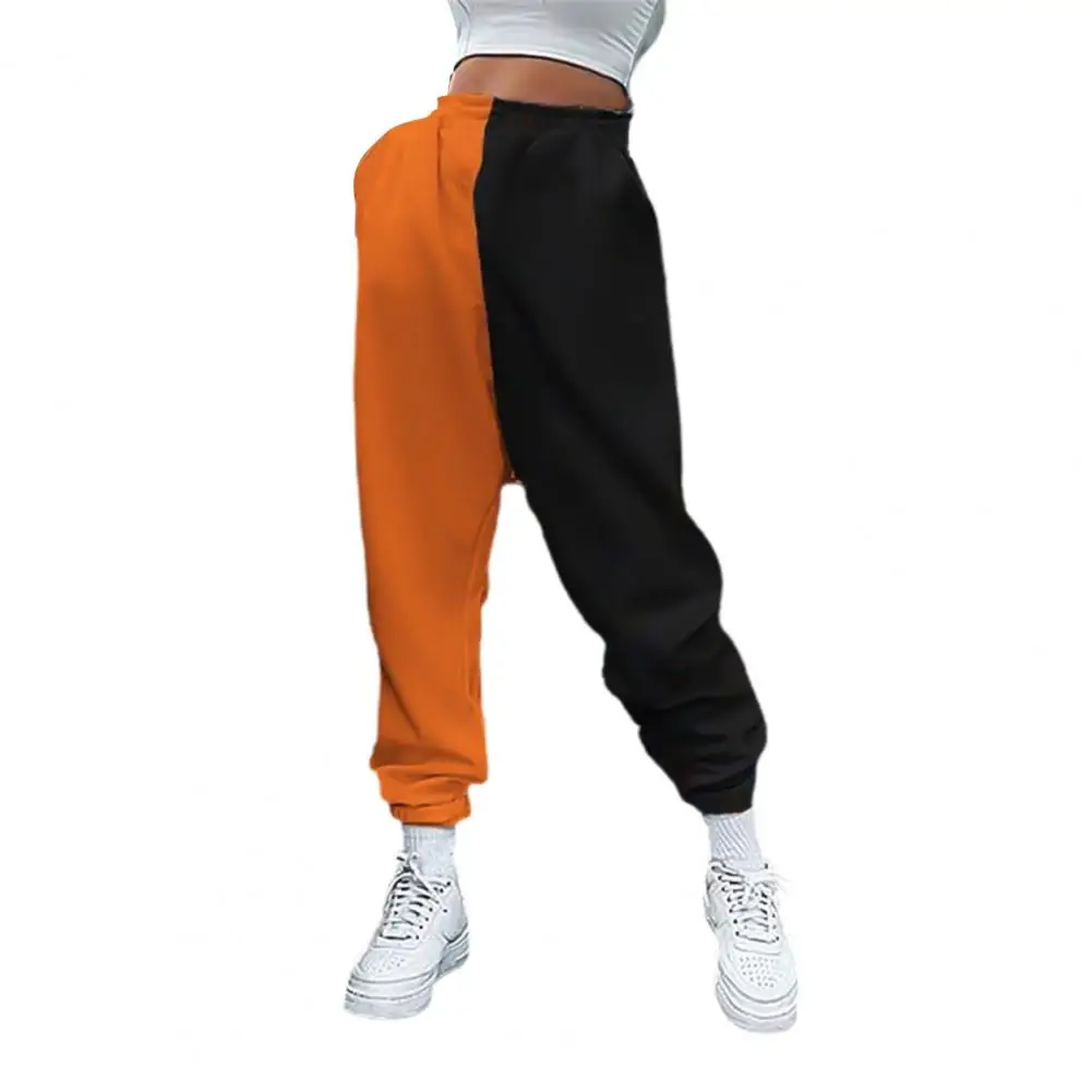 

Women Casual Sporty Women Sweatpants Autumn Fashion 2019 Patchwork Trousers Workout High Waist Color Blocking Long Pants Slim