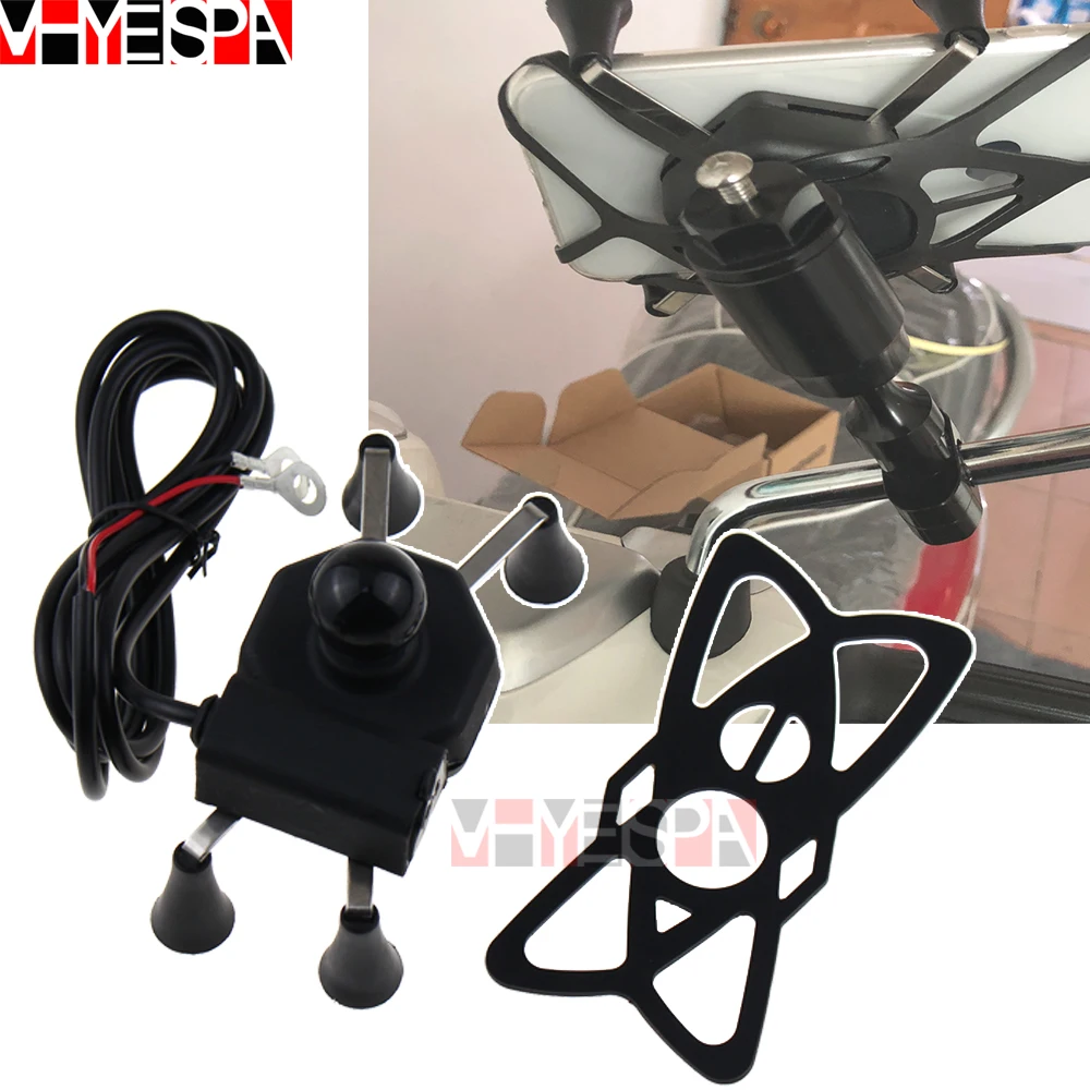 

Motorcycle Motorbike Handlebar Holder Mount Stand GPS W/ USB Charger Electric Car Lazy Mobile Phone holder