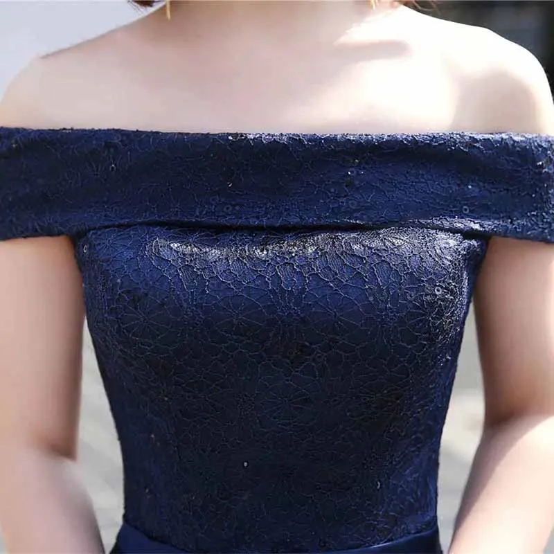 AnXin SH темно синее платье принцессы Детское силуэта русалка вечернее вечерние