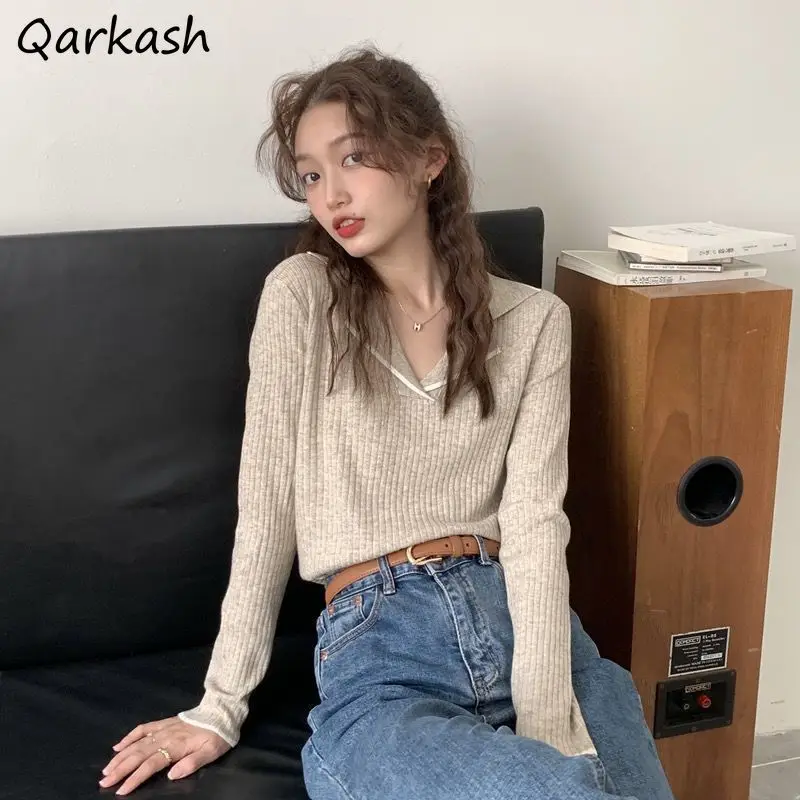 

Пуловеры, женский свитер, нежная женская одежда, женская простая универсальная Элегантная Повседневная Популярная приталенная Весенняя трикотажная Удобная стильная одежда